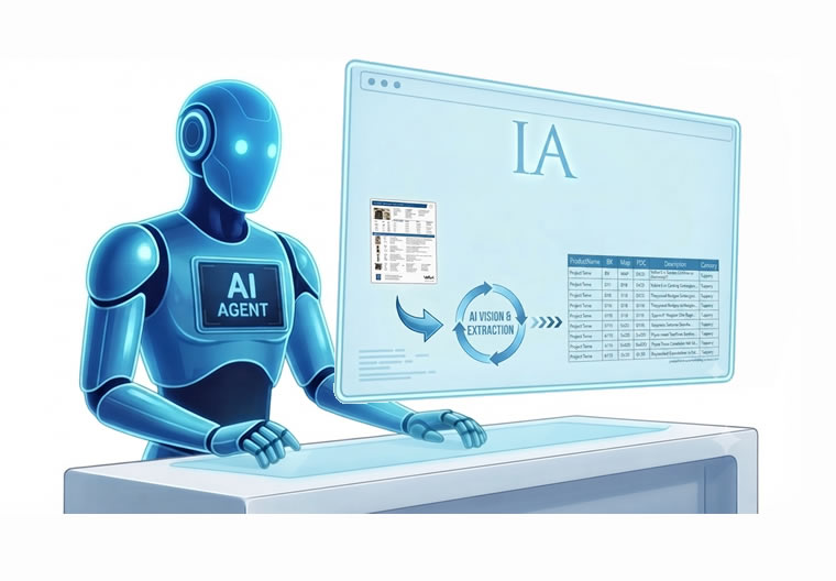 Robot procesando información visual